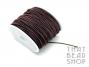 1mm Chocolate Brown Cotton Covered Elastic Roll - 20 Yards